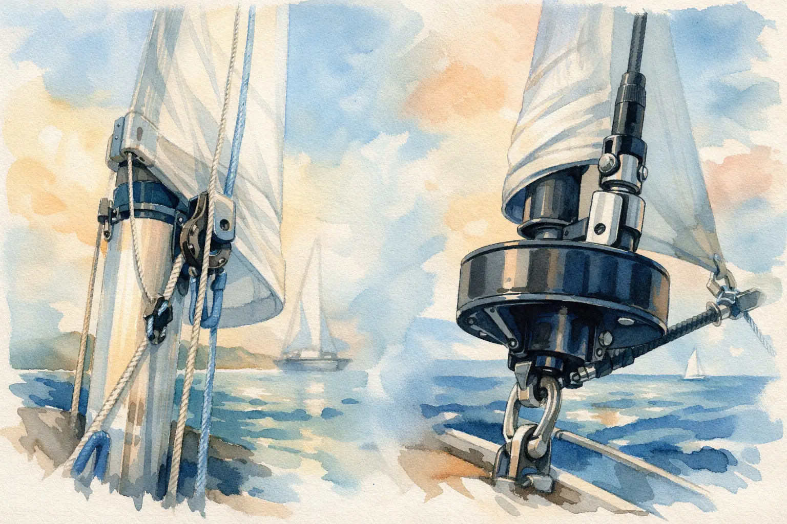 External Halyard vs Swivel Furler